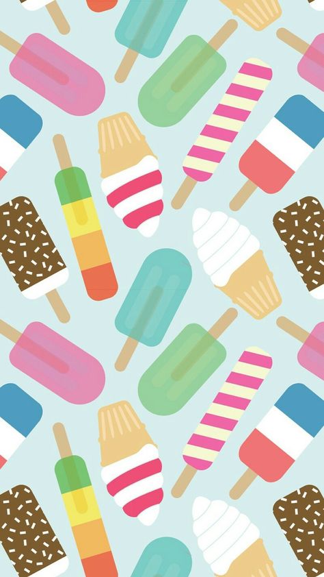 Ice cream , we all scream for ice cream Popsicle Party, Ice Cream Pattern, Iphone Backgrounds, Art Wallpaper Iphone, An Ice Cream, Wallpapers Iphone, Ice Creams, Summer Wallpaper, Cute Backgrounds