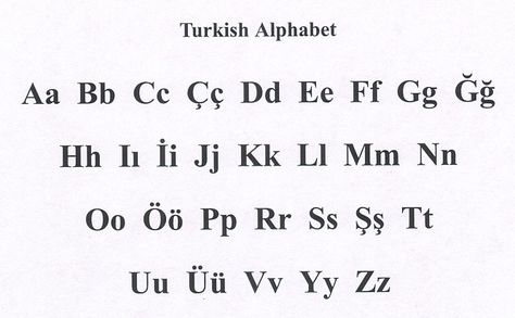 A picture of the Turkish alphabet. Turkish is the national language of of Turkey. Turkish Alphabet, Visual Resume, Turkic Languages, Turkish Lessons, Learn Turkish Language, Latin Language, Turkish Language, World Languages, Spanish Words