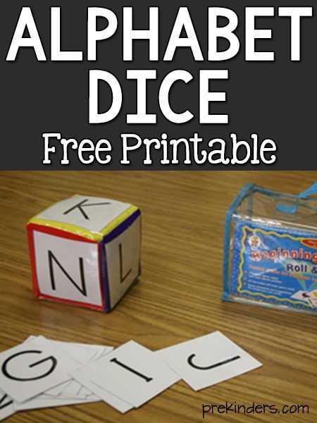 These alphabet dice games from PreKinders can be used at large group or small group for practicing letter identification. This is a fun learning activity you can do with your preschool or pre-k class. Check out these fun games and get a free printable! Alphabet Memory Game Free Printable, Dice Printable, Alphabet Review, Teaching Letter Recognition, Abc Preschool, Letter Recognition Games, Classroom Items, Camping Classroom, Letter Recognition Activities