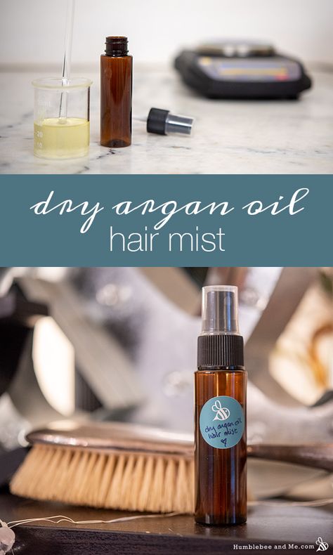 Dry Argan Oil Hair Mist - Humblebee & Me Diy Facial Mist, Diy Hair Mist, Hair Oil Spray, Diy Hair Serum, Diy Hair Spray, Argan Oil Hair Mask, Moroccan Oil Hair, Anti Frizz Hair, Argon Oil