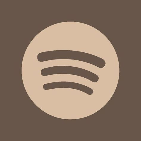 App Icon Design Spotify, Icon For Spotify, Brown Spotify Icon, Beige Spotify Icon, Vintage Icons For Apps, Spotify App Icon Aesthetic, Aesthic App Icons, Spotify Icon Aesthetic, Icon App Aesthetic