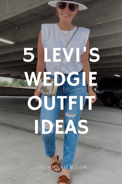 Wedgie Fit Levis Outfit, Levi Wedgie Jeans Outfit, Levis Wedgie Straight Jeans Outfit, Wedgie Jeans Outfit, Levi Wedgie Jeans, Levi Jeans Outfit, Levi Wedgie Straight Jeans, Jeans For Summer, Levi Wedgie