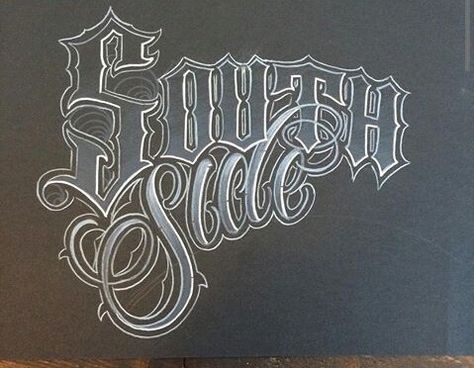 South Side South Side Drawings, South Side Tattoo Lettering, South Side Tattoo, Old English Font Tattoo, Southside Tattoo, Lettering Malandro, Hop Tattoo, Hip Hop Tattoo, Spam Pics