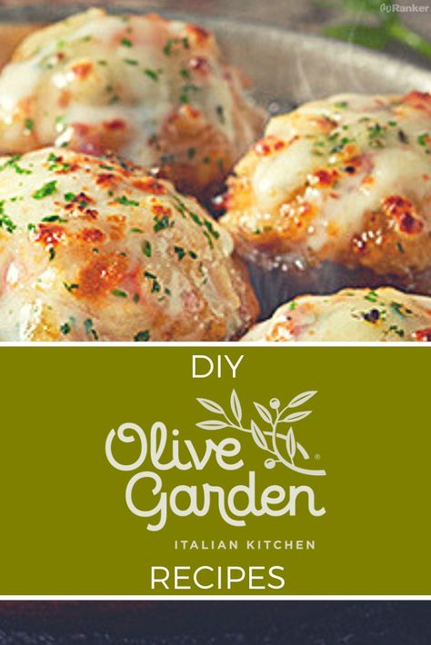 Olive Garden Cannelloni Al Forno, Olive Garden Desserts Copycat, Olive Garden Broccoli, Olive Garden Grilled Chicken, Copycat Restaurant Recipes Olive Garden, Olive Garden Appetizers, Olive Garden Desserts, Olive Garden Stuffed Mushrooms, Olive Garden Menu