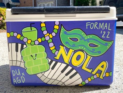 Ole Miss Frat Cooler, Tennessee Frat Cooler, Frat Coolers Formal Nola, Ka Frat Cooler, Nola Cooler Formal, Cooler Painting Fraternity, Nola Formal Cooler, Nola Frat Cooler, Frat Coolers Formal