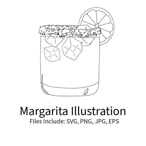 Margarita Illustration, Tropical Margarita, Cake Art Print, Drink Vector, Margarita Party, Lime Slice, Svg Wedding, Margarita Cocktail, Candle Cards