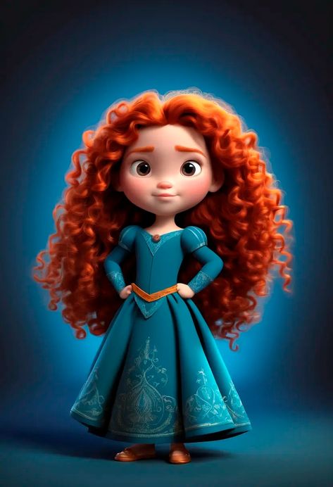 La Princesa Disney Mérida (Merida en inglés) cuando tenía 7 años Princesa Ariel Disney, Merida Disney, Disney Fanart, Princesa Disney, Disney Favorites, Baby Princess, Cool Cartoons, Baby Disney, Mulan