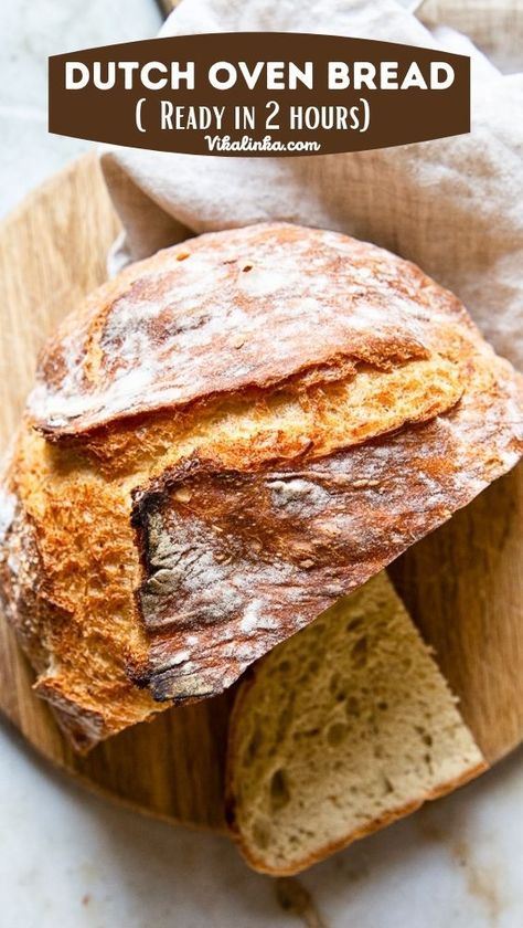 Quick Dutch Oven Bread, No Knead Bread Dutch Oven, No Knead Bread Recipes, Bread Dutch Oven, Dutch Oven Bread Recipe, No Knead Bread Recipe, Fast Bread, Baked Breads, Oven Bread