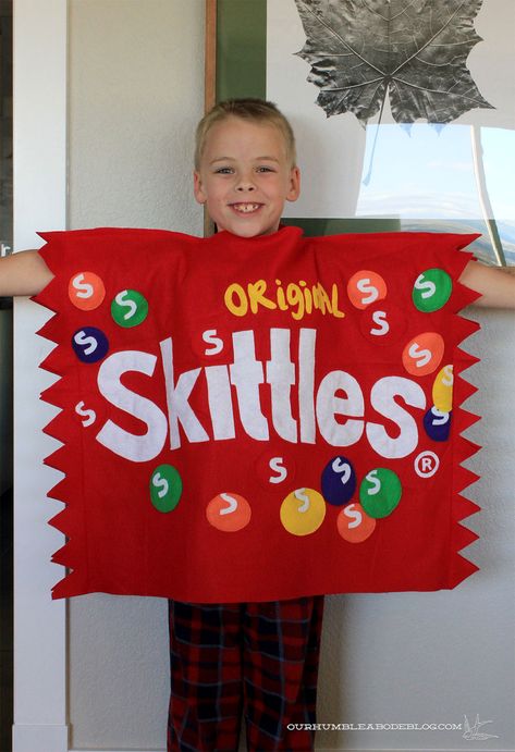 Candy Theme Costumes Diy, Skittle Halloween Costume, Skittle Costume Diy, Concession Stand Costume Ideas, Nerds Candy Costume Diy, Snack Costume Ideas, Candy Diy Costumes, Halaween Costum, Skittles Costume Diy