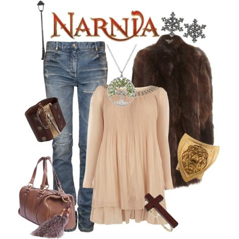 Narnia - The Chronicles of Narnia, created by marybethschultz on Polyvore Narnia Style Outfit, Narnia Inspired Outfits Casual, Narnia Inspired Outfits, Narnia Fashion, Nerdy Outfits, The Chronicles Of Narnia, Movie Inspired Outfits, Disney Inspired Fashion, Character Inspired Outfits