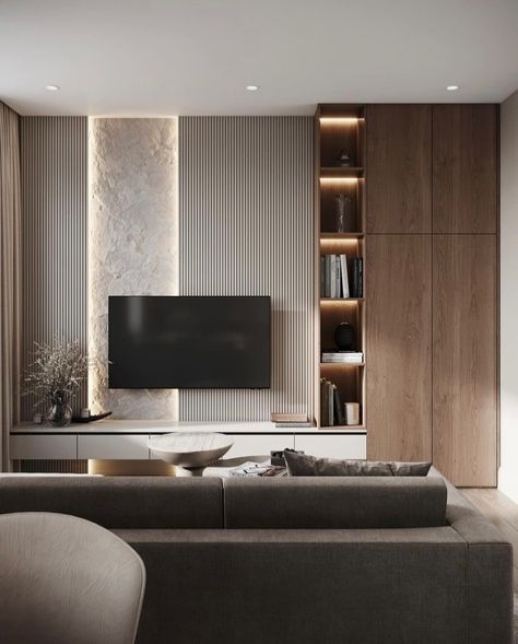 Living Room Wall Units, Living Room Tv Unit, Tv Room Design, Living Room Design Inspiration, Tv Wall Unit, Living Room Design Decor, Home Design Living Room, Living Room Tv Wall, Decor Home Living Room