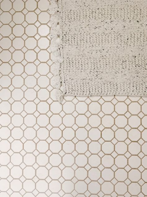 Swiss Cross Tile Bathroom, Best Tile For Small Bathroom Floors, Inexpensive Tile Floor, White Penny Tile Bathroom, Basketweave Tile Bathroom, White Mosaic Bathroom, White Hexagon Tile Bathroom, Bathroom Selections, Penny Tiles Bathroom