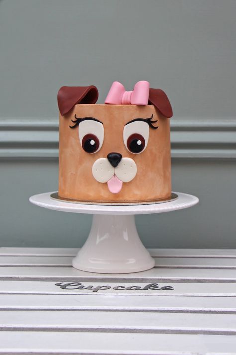 Puppy Cakes For Kids, Dog Theme Cake, Dog Themed Cake, Puppy Birthday Cakes, Puppy Cake, Dog Birthday Cake, Dog Cakes, Girl Birthday Themes, Puppy Birthday