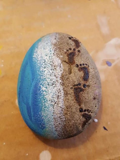 Stone Art Painting, Painted Rocks Craft, Painted Rocks Diy, Rock Painting Ideas Easy, Rock Painting Patterns, Painting Rocks, Rock Ideas, Paint Rock, Art Easy