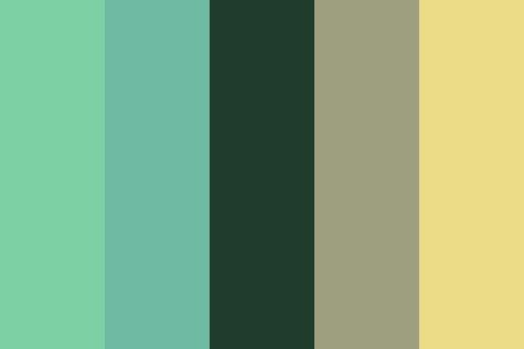 Glitch Color Palette, Summer Color Palettes, Schematic Diagram, Color Pallete, Palette Ideas, Summer Color Palette, Nature Color Palette, Jungle Green, Palette Color