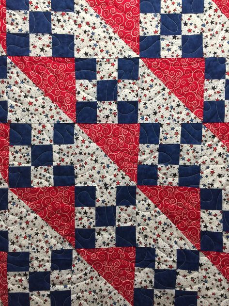 9 Patch QOV | KatyQuilts Quilt Patterns Easy, Baby Quilt Patterns Easy, Charm Square Quilt, Panel Quilt Patterns, 9 Patch Quilt, Flag Quilt, Nine Patch Quilt, Quilts Of Valor, Scrappy Quilt Patterns