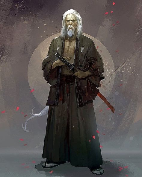 Old Samurai, Fantasy Samurai, Samurai Concept, Ronin Samurai, Ninja Assassin, Legend Of The Five Rings, Ninja Samurai, Five Rings, Samurai Artwork