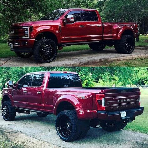 Ford F-350 King Ranch Car Lifestyle, Dually Trucks, Lifted Ford, Jacked Up Trucks, King Ranch, Ford Pickup Trucks, Chevy C10, 4x4 Trucks, Ford Pickup