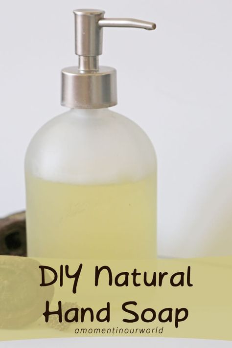 DIY Natural Hand Soap Recipe Diy Moisturizing Hand Soap, Diy Hand Soap Dispenser, Diy Natural Hand Soap, How To Make Liquid Soap Recipes, Homemade Liquid Hand Soap, How To Make Foaming Hand Soap, Diy Hand Soap Castile, How To Make Liquid Soap, Make Hand Soap