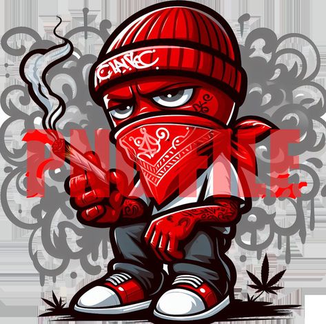 Cartoon Graffiti Characters, Thug Drawings, Boondocks Style, Money Design Art, Blood Gang, Heart Character, Dynamic Character, Hipster Drawings, Professional Aesthetic