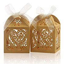 Check this out! Gold Wedding Favors, Laser Cut Box, Wedding Gift Boxes, Party Favor Boxes, Wedding Favor Boxes, Small Gift Boxes, Wedding Boxes, Wedding Party Favors, Candy Boxes