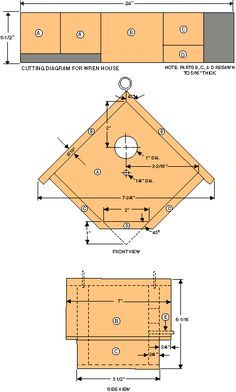 Bluebird House Plans, Birdhouse Plans, Bird House Plans Free, Wren House, Homemade Bird Houses, Bird Houses Ideas Diy, Bluebird House, Bird House Feeder, Bird House Plans