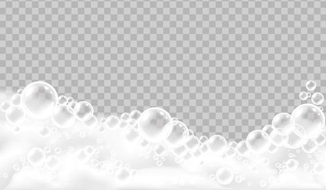 Free Vector | Bath foam realistic concept large bubbles of lush white foam on the surface with transparent background vector illustration Dark Lotus, Foam Bubbles, Bubble Background, Bath Bubbles, Soap Suds, Soap Foam, Bubble Foam, Bath Foam, Bubble Drawing