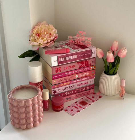 Who says you need to wait until Wednesday to post pink books 🎀🌷🍧💒💗🌸 QOTD: what are some hobbies you have besides reading? ~I love gaming just as much as I love reading however that’s not really something I show on this account 😂 I also really enjoy baking and gourmet cooking, anything I can put a lot of detail into and while it’s not a book hobby I do love photography and taking photos of my books. Woke up feeling a tad bit rough today, going to do a big reset and try and get myself feeli... Reading Bookshelf, I Love Games, Deco Rose, Pink Books, Gourmet Cooking, Romance Readers, What Book, My Books, I Love Reading