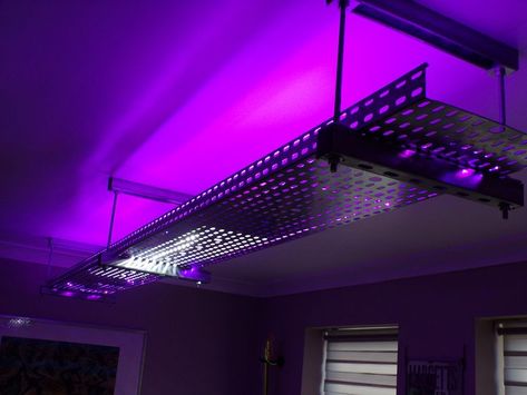 Dining Room Ceiling Light, Cable Trays, Dining Room Ceiling Lights, Condo Interior, Cable Tray, Dining Room Ceiling, Suspended Ceiling, Room Ceiling, Loft Apartment