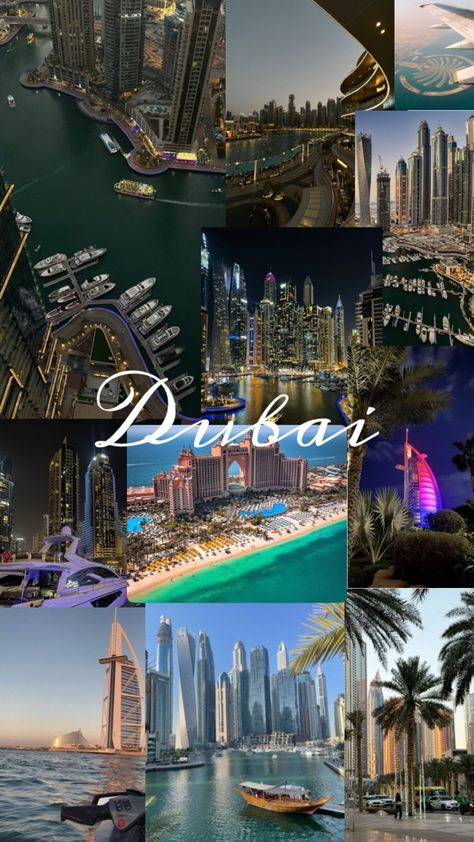 Dubai Collage, Dream Vacations, Dubai, Vision Board, Collage