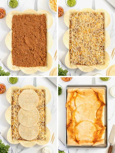 Sheet Pan Quesadilla, Pan Quesadilla, Quesadilla Recipes Beef, Ground Beef Quesadillas, Beef Quesadillas, Chicken Gyro, Complete Meals, Gyro Recipe, Dinners Recipes