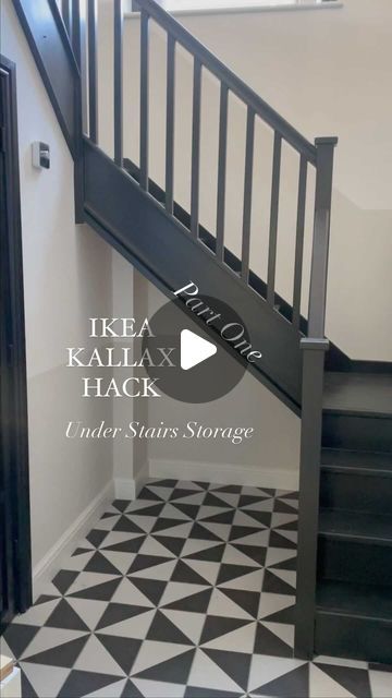 Under Stairs Storage Ikea, Ikea Under Stairs, Slaked Lime Mid, Stair Hacks, Ikea Hall, Ikea Storage Cubes, Understair Storage, Slaked Lime, Ikea Cubes