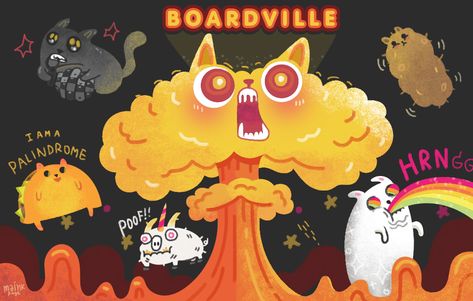 My (Fanart) commission for board game member card . (( BoardVille - Board game café )) Exploding Kittens Art, Caring For A Newborn, Member Card, Exploding Kittens, Kitten Art, Kitten Care, Newborn Care, Reference Photos, Art Reference Photos