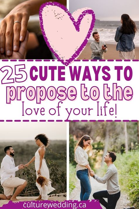 25 Cute Ways To Propose To The Love Of Your Life Ideas To Propose Him, Clever Proposal Ideas, Simple Proposals Ideas, Day Time Proposal Ideas, Cute Ways To Propose To A Guy, Unique Wedding Proposal Ideas, Special Proposal Ideas, Unique Marriage Proposals, Cool Proposal Ideas