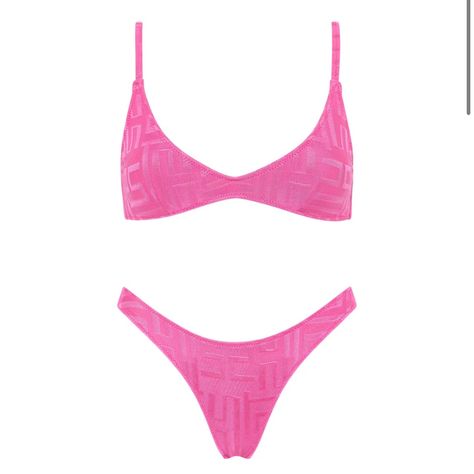 Maia- Caplia Bikini Set Top- Small Bottom- Medium (Fits Like A Small) Brand New- Tags Attached I Purchased And It Didn’t Fit, Returning It Would Have Cost More Than The Actual Bikini Preppy Swimsuit, Hot Pink Swimsuit, Triangle Bathing Suit, Triangle Swimsuit, One Piece Clothing, Triangl Swimwear, Cute Bathing Suits, Bag Model, Swim Suits