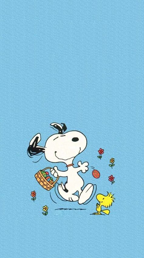 Snoopy, Easter, Blue