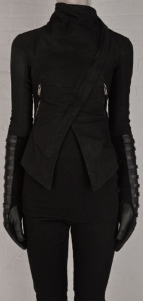 Felice Fawn, Funky Jacket, Goth Ninja, Apocalyptic Fashion, Gareth Pugh, Cyberpunk Fashion, Designer Label, Black Wrap, Futuristic Fashion