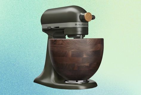 KitchenAid's Latest Stand Mixer Is Almost Too Pretty to Use—and It Comes With a Super Unique Bowl Wood Mixing, Evergreen Color, Unique Bowl, Cleaning Gift, Entertaining Gifts, Unique Bowls, 2024 Design, Subscription Gifts, Stand Mixer