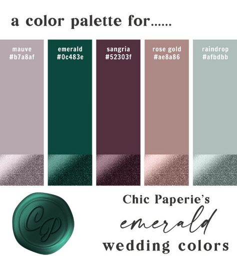 Bold Wedding Colors, Emerald Wedding Colors, Watercolor Wedding Invitation Suite, Purple Color Palette, Winter Wedding Color Palette, Blush Color Palette, Wedding Colors Purple, Green Wedding Colors, Winter Wedding Colors