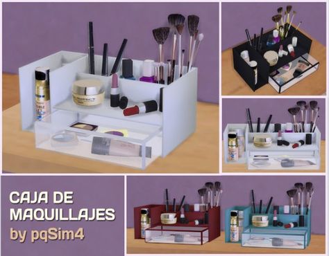 PQSims4: Makeup Case • Sims 4 Downloads Mods Sims 4, Die Sims 4, Sims Baby, Sims 4 Bedroom, Sims 4 Clutter, Sims 4 Cc Makeup, Sims 4 Game Mods, Brushes Makeup, Casas The Sims 4