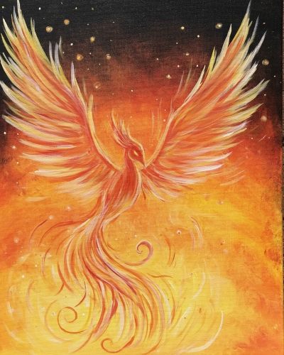 Phoenix Painting Acrylic Easy, Phoenix Painting Easy, Phoenix Painting Acrylic, Phoenix Painting, Phoenix Drawing, Small Phoenix Tattoos, Phoenix Artwork, Phoenix Art, Small Canvas Paintings