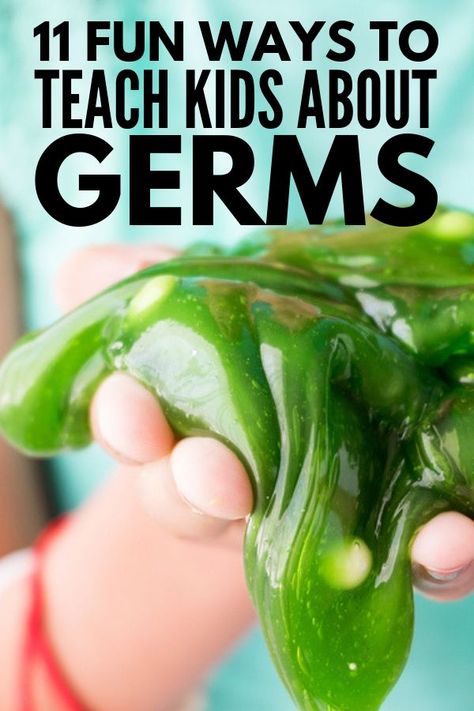 11 Germ Activities for Kids | Teaching kids about their immune system and why healthy habits like proper handwashing are so important has never been easier than with these teaching ideas and activities about GERMS! From classroom lesson plans, to hands-on learning activities, to super cool science experiments, we’re showing you how to teach kids about germs the FUN way! #germs #coldandflu #immunesystem #kidsactivities #healthyhabits #scienceexperiments Germ Activities, Summer Games For Kids, Germs Preschool, Games For Kids Indoor, Germs Lessons, Healthy Habits Preschool, Germs Activities, Healthy Habits For Kids, Hygiene Activities