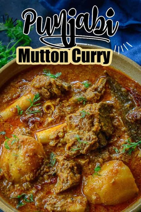 Make this super delicious Punjabi Mutton Curry just like a local. This curry is spicy, loaded with flavours and very easy to make. Here is how to make Punjabi Mutton Curry Recipe. #Indian #Lamb #Curry #Punjabi #Mutton Goat Curry Indian, Mutton Recipes Indian Gravy, Mutton Recipes Indian, Indian Lamb Curry, Punjabi Dishes, Lunch Platter, Mutton Dishes, Punjabi Recipes, Lamb Curry Recipes