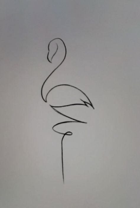 Flamingo Tattoo Outline, Flamingo Line Tattoo, Flamingo Hand Tattoo, Small Flamingo Tattoos For Women, Flamingo Tattoo Small Simple, Linear Tattoos For Women, Small Flamingo Tattoo, Simple Flamingo Tattoo, One Line Flamingo Tattoo