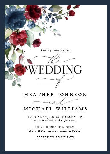 Burgundy Wedding Theme, Navy And Burgundy Wedding, Burgundy Invitations, Watercolor Photo, Blue And Burgundy, Navy Blue Wedding Invitations, Maroon Wedding, Burgundy Wedding Invitations, Navy Wedding Invitations