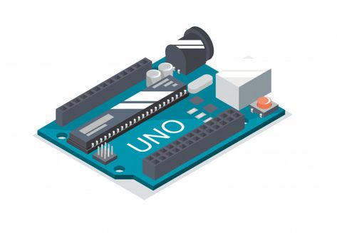 Arduino board isometric designed | Premium Vector #Freepik #vector #computer Microcontroller Board, Hot Wheels Garage, Robotics Projects, Arduino Board, Isometric Design, The Learning Experience, Forced Labor, Computer Programming, Photography Design