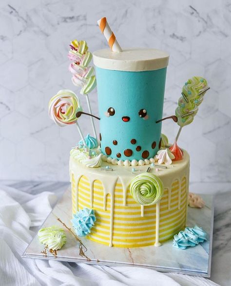 Tea Themed Cake, 9th Birthday Cake, Tea Party Cake, 10 Birthday Cake, Instagram Cake, Tea Party Theme, Character Cakes, Beautiful Desserts, Themed Birthday Cakes