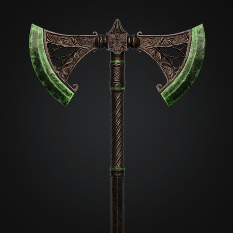 Fantasy Battle Axes Design, Comic Ideas, Magic Items, Fantasy Battle, The Elder Scrolls, Cool Knives, Game Concept, Oblivion, Elder Scrolls