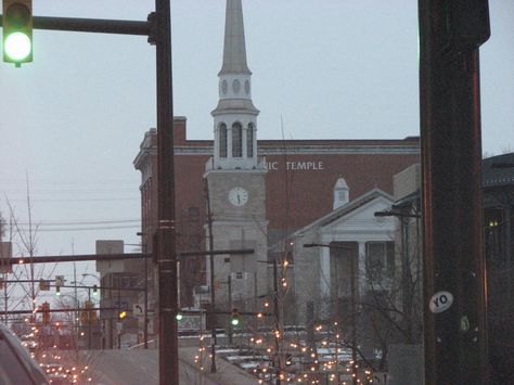 Youngstown, OH : Looking up Wick Ave. towards Youngstown State University. Youngstown State University, Youngstown Ohio, Looking Up, Ferry Building San Francisco, Ohio, University, The Neighbourhood, Building, Travel