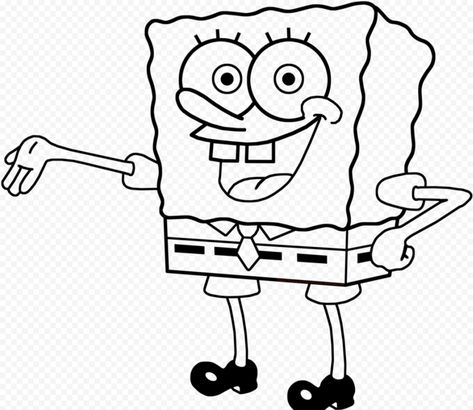 Cartoon Characters Outline, Spongebob Outline, Characters Outline, Spongebob Characters, Mickey Mouse Blanket, Character Outline, Spongebob Cartoon, Original Background, Cartoons Png